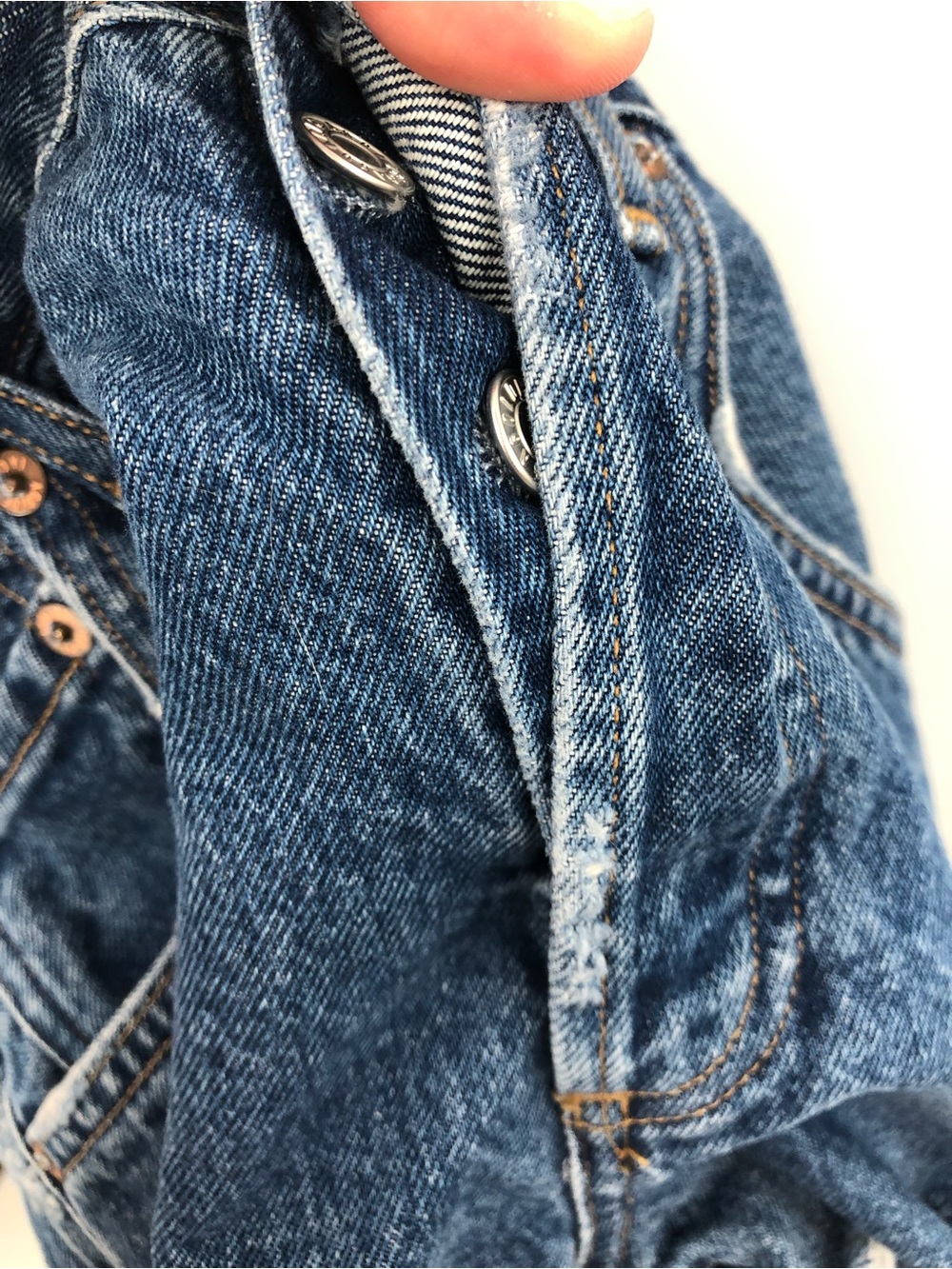 Agolde Parker Cut Off Denim Short Caution 0900 Dark Wash 28 blue organic cotton - Picture 6 of 11